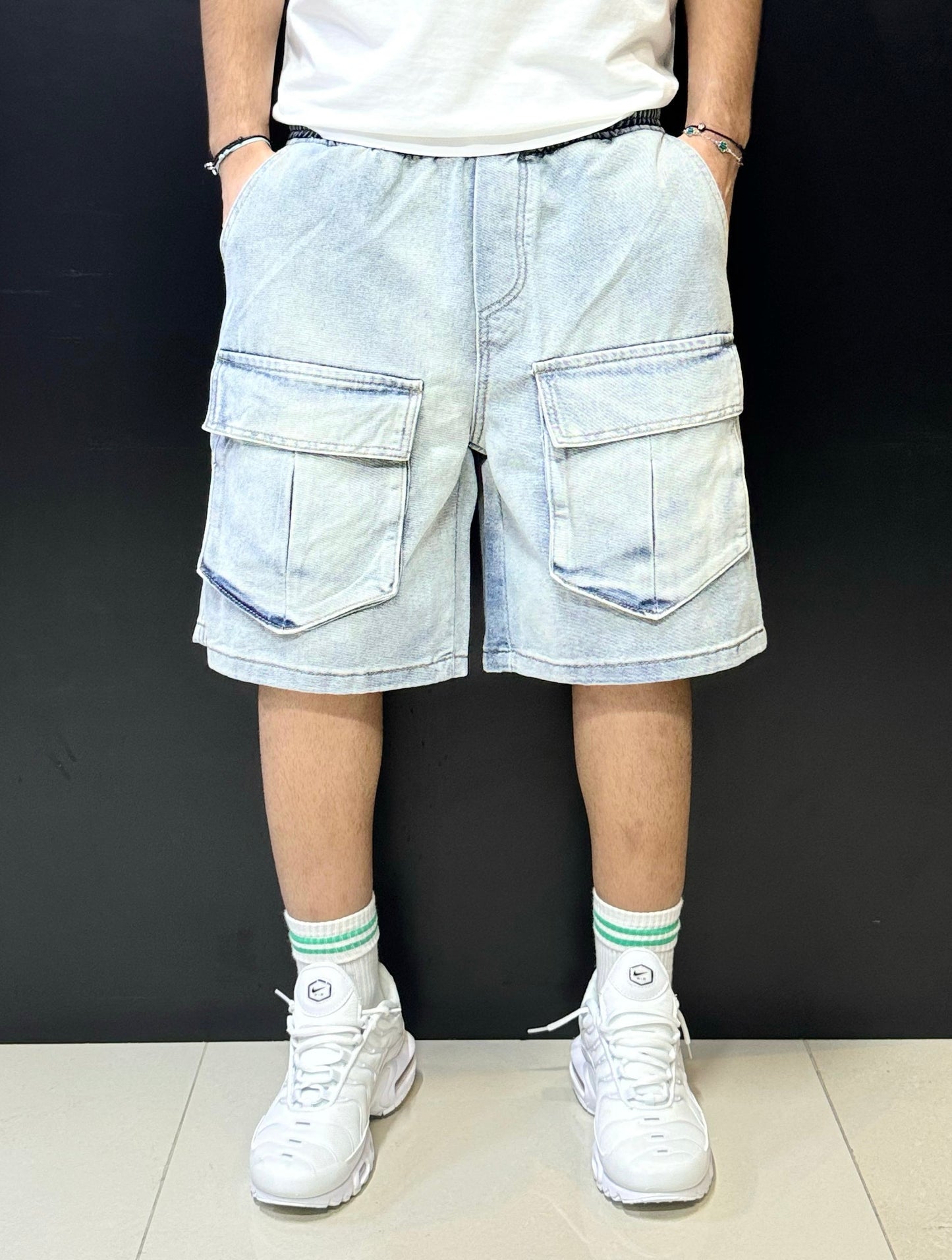 Men’s Denim Cargo Jorts