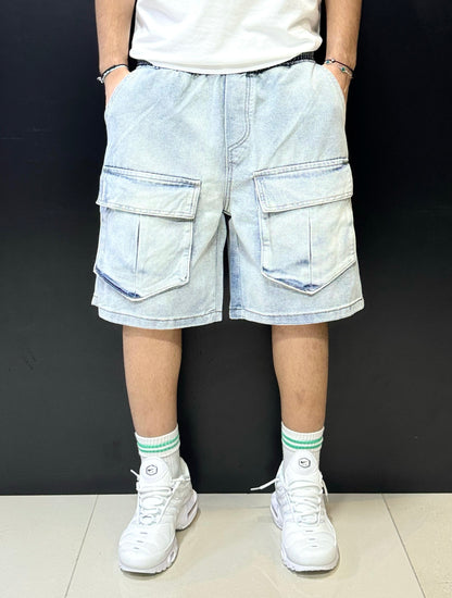 Men’s Denim Cargo Jorts