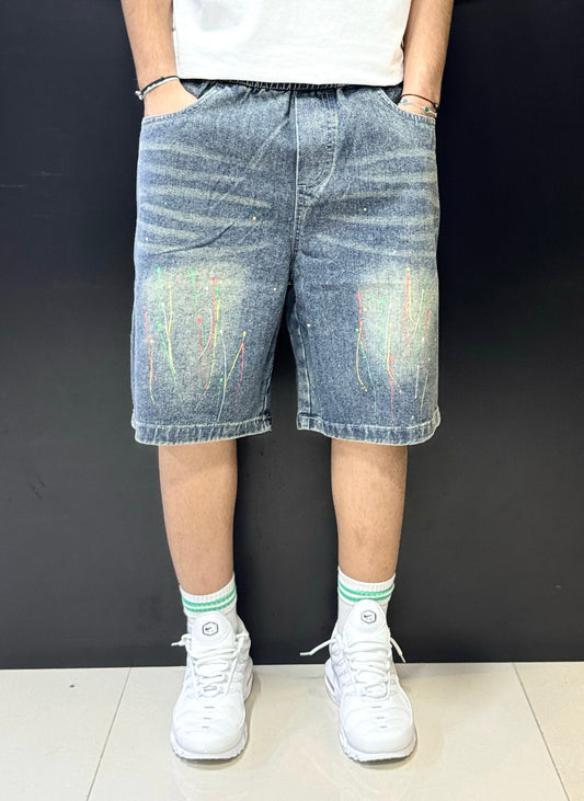 Splash Art Denim Jorts