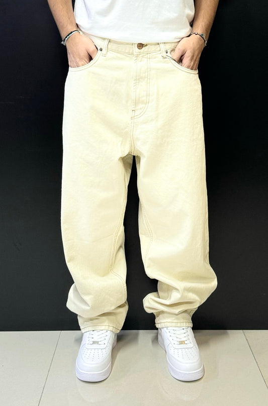 Baggy Cream Denim Pants