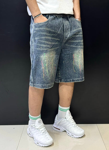 Splash Art Denim Jorts