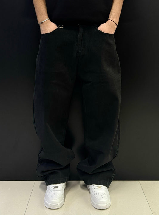 Black Wide-Leg Pants with Minimalist Design