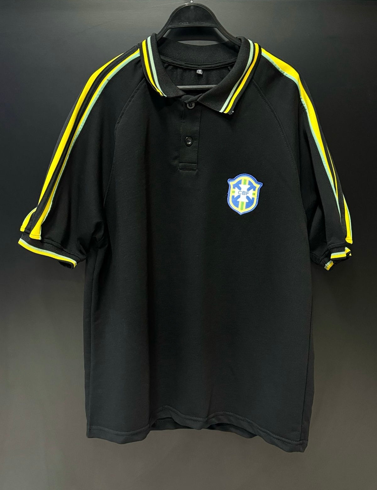 Brazil Retro Black Polo Jersey