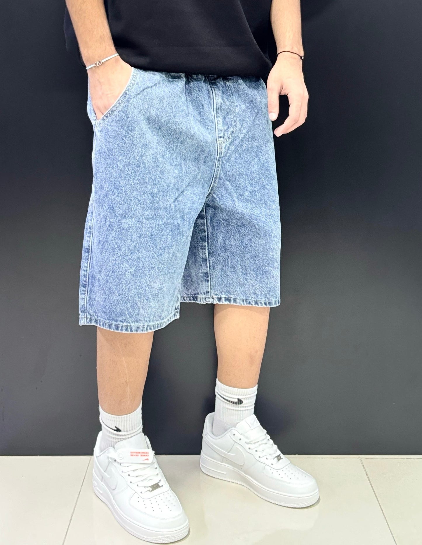 Men's Vintage Wash Denim Shorts