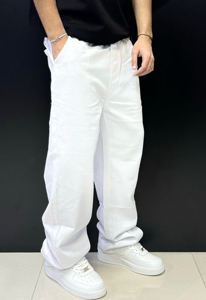 Classic White Relaxed-Fit Jeans